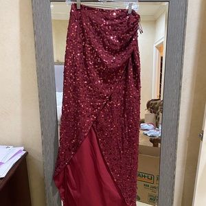 ASOS Red Sequin Skirt